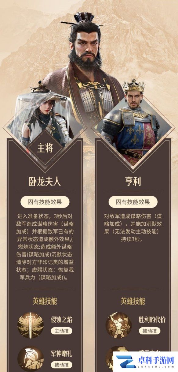 《重返帝国》乱世枭雄技能阵容搭配攻略