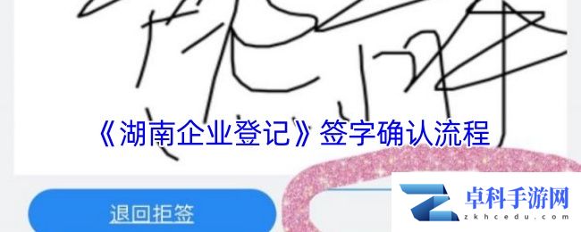 《湖南企业登记》签字确认流程